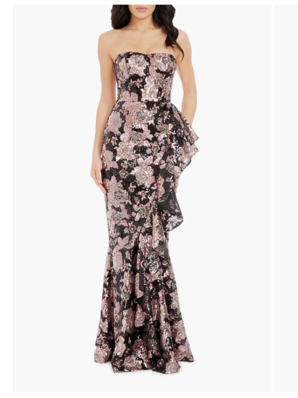 NWT Dress The Population Paris Dress Dusty Rose Multi Size XS